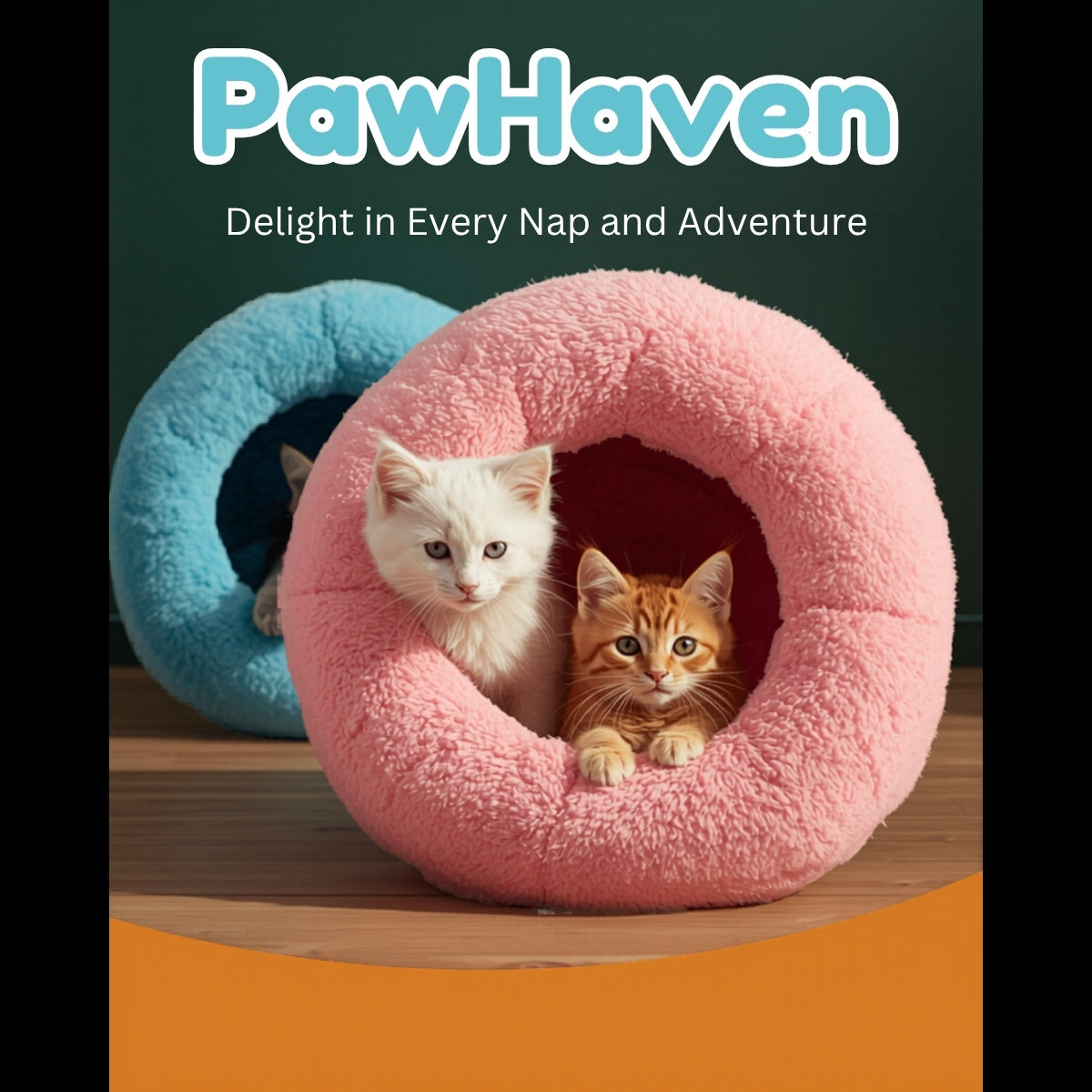 Donut Cat Bed and Tunnel - PawHaven