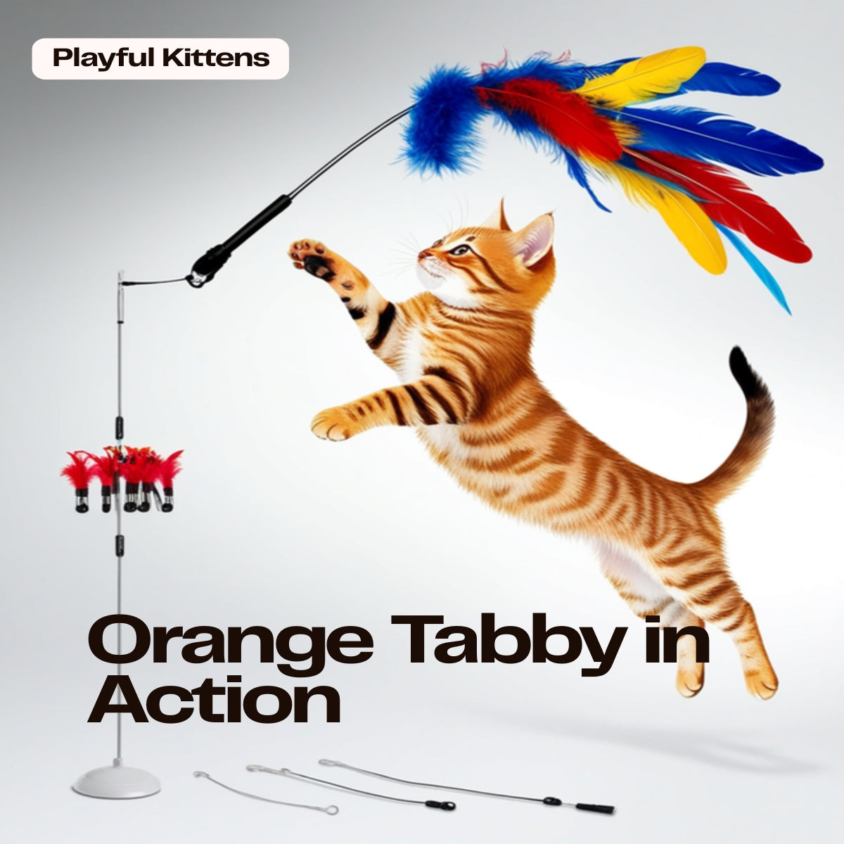 Retractable Cat Feather Toy - PawHaven