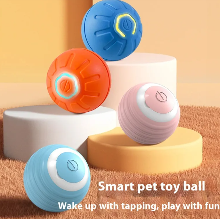 Smart Dog Toy Ball rolling on floor