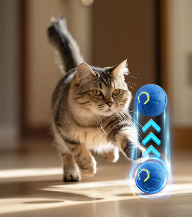 Dog playing with Smart Toy Ball
